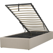 DINAN - Kinderbed - Donker Beige - 90 x 200 cm - Polyester