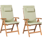 JAVA PREMIUM - Tuinstoel set van 2 - Groen - Acaciahout