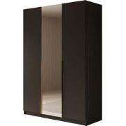 Meubella - Kledingkast Sabre 2 - Zwart - 150 cm - Met spiegel