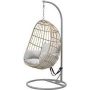 Fargo wicker hangstoel - eivorm - taupe - natural