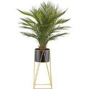 Kopu Kunstplant Arecapalm 21 bladeren 110cm in metaal staander