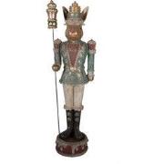 Clayre & Eef Decoratie Beeld Konijn 29x25x100 cm Bruin Kunststof