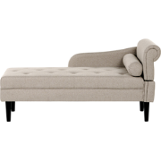 YVOIRE - Chaise longue - Beige - Rechtszijdig - Stof
