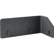 FOLDY - Bureauscherm - Donkergrijs - 120 x 60 x 50 cm - Synthetisch