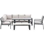 Garden Impressions Cameron lounge dining set 5-delig links - desert sa...