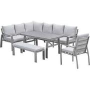 Garden Impressions Cameron lounge dining set 5-delig links - taupe