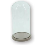 Bell Jar - Glass/Wood - Sand - 17x17x32cm
