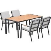 Garden Impressions Kasper tuinset stapelbaar 5-delig - donker grijs - ...