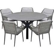 Garden Impressions Pemba tuinset 6-delig - Duuk tuintafel Ø150 cm