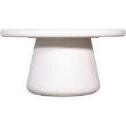 Salontafel Beige Rond - Mat Gelakt  - Betonlook - 70cm - Romy