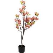 Clayre & Eef Kunstplant Magnolia 20x15x120 cm Oranje Kunststof