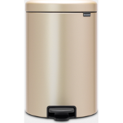 NewIcon Pedaalemmer, 20 liter, kunststof binnenemmer - Metallic Gold