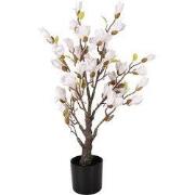 Clayre & Eef Kunstplant Magnolia 20x20x75 cm Roze Kunststof