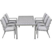 Garden Impressions Senja tuinset 7-delig taupe - Kasper tuintafel 220x...