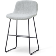 Nino-Mats barkruk grijs melange - zwart onderstel - 65 cm