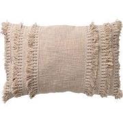 FARA - kussenhoes 40x60 cm - 100% katoen - met franjes - Pumice Stone ...
