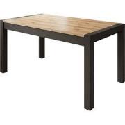 Meubella - Eetkamertafel Acapulco - Eiken Zwart 240 cm - Uitschuifbaar