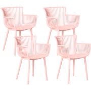 PESARO - Tuinstoel set van 4 - Roze - Kunststof