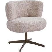 Eetkamerstoel Taupe/Brons - Draaibaar - Bonnie - Set van 2