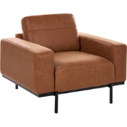 SOVIK - Fauteuil - Bruin - Kunstleer