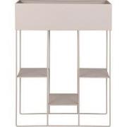 QUVIO Plantenbak met 3 planken – Metaal – Beige