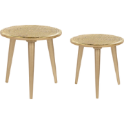 NARRA - Bijzettafel set - Goud - Mangohout