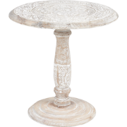 JAMBIA - Bijzettafel - Gebroken wit - Mangohout