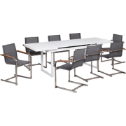 VALCANETTO/COSOLETO - 8-zits Tuinset - Wit/Grijs - Aluminium