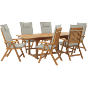 JAVA  - Tuinset voor 6 - Taupe - Acaciahout