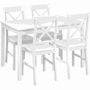 BARLEE - Eetkamerset - Wit - MDF