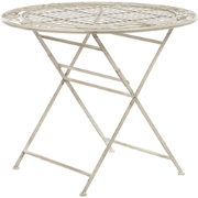 BIVIO  - Tuintafel - Gebroken wit - 90 x 90 cm - IJzer