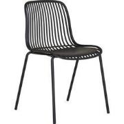 Tuinstoel Zwart - Zithoogte 46,5cm - Branson - Set van 4