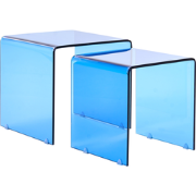 KENDALL  - Salontafel set - Blauw - Veiligheidsglas