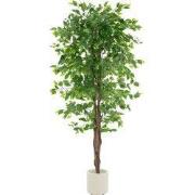 Kunstplant ficus 180 cm met natuurlijke houten stam in pot ML design
