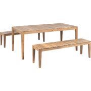 CHIOGGIA - Tuinset met banken - Lichtbruin - Acaciahout