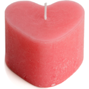 Rustik Lys - Kaars Sculpture Hart Fuchsia