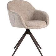 LABEL51 Eetkamerstoel Fiby - Clay - 60x80x62 cm - Set van 2