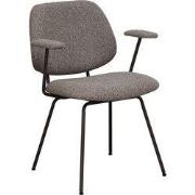 LABEL51 Eetkamerstoel Loreto - Mushroom - 51x82x59 cm - Set van 2