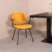 LABEL51 Eetkamerstoel Gastron - Oker - 65x82x58 cm - Set van 2