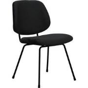 LABEL51 Eetkamerstoel Bello - Zwart - 48x82x58 cm - Set van 2