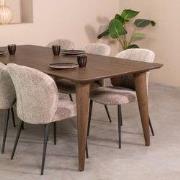 LABEL51 Eetkamertafel Fly - Espresso - 220x100x76 cm