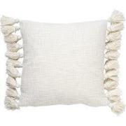 RUBY - Kussenhoes 45x45 cm - 100% katoen - met flosjes - Snow White - ...