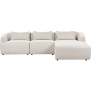 SVANSELE - Driezitsbank - Lichtbeige - Linkszijdig - Polyester