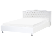 METZ  - Tweepersoonsbed - Wit - 180 x 200 cm - Kunstleer