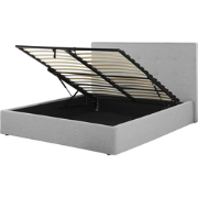 LORIENT - Bed met opbergruimte - Lichtgrijs - 160 x 200 cm - Polyester