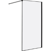WASPAM - Douchescherm - Zwart - 100 x 190 cm - Veiligheidsglas