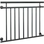 Frans balkon 90x128 cm antraciet mat en ruw staal