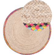 SATARA - Vloerkleed - Meerkleurig - 120 cm - Jute
