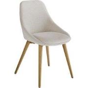 Off-witte gestoffeerde stoel ALBA