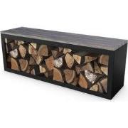 Beltza zwarte Houtopslag met bank Lengte: 1500 Breedte: 385 Hoogte: 50...